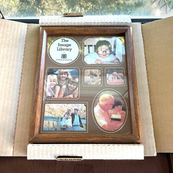 Vintage Burnes of Boston “The Image Library” Wood Collage Frame NOS - Picture 5 of 16